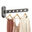 30cm Length 5-Hole Clothes Hanger Suction Cup Wall Mounted Foldable Drying Rack Indoor Laundry Organizer - Tarnish - 1