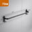 70cm Single Bar Towel Rack Wall Mounted Space Aluminum Bathroom Towel Holder Hanger - Black - 4
