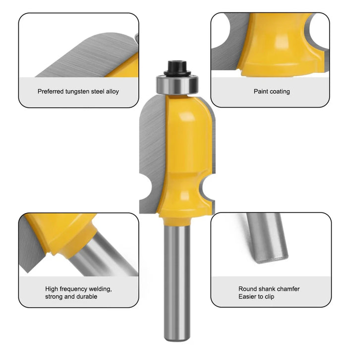 MC02080 8mm Shank Arc Deep Round Woodworking Milling Cutter Line Cutting Knife - 2