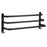 70cm 3-Tiers Towel Bars Wall Mounted Space Aluminum Towel Rail Rack for Bathroom - Black - 1
