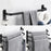 80cm 3-Tiers Towel Bars Wall Mounted Space Aluminum Towel Rail Rack for Bathroom - Black - 2