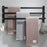 80cm 3-Tiers Towel Bars Wall Mounted Space Aluminum Towel Rail Rack for Bathroom - Black - 3