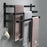 80cm 3-Tiers Towel Bars Wall Mounted Space Aluminum Towel Rail Rack for Bathroom - Black - 4