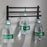 80cm 3-Tiers Towel Bars Wall Mounted Space Aluminum Towel Rail Rack for Bathroom - Black - 5