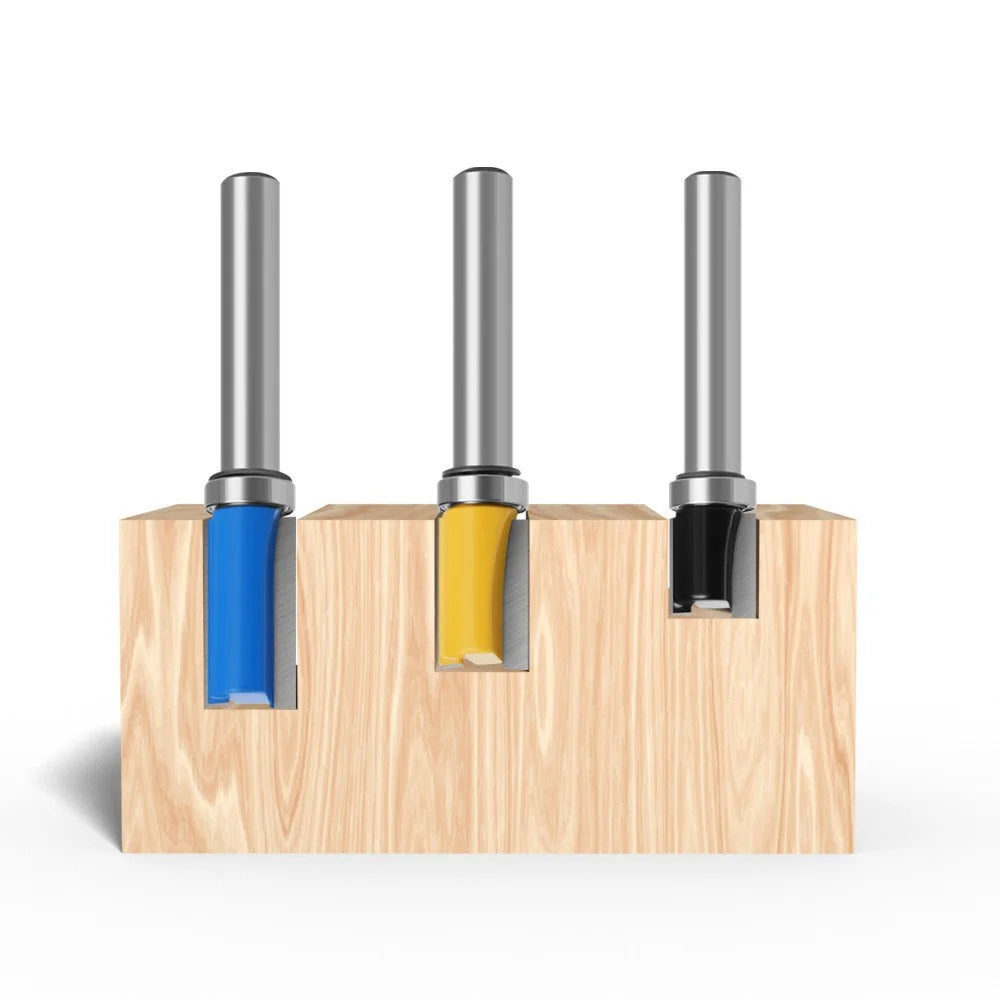 MC02210T3 3PCS 8mm Shank Woodworking Slotting Cutter Wood Trimmer Knife Cutting Tool Set - 5