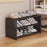 3 Tier 56.5cm Shoe Rack Space Saving Slim Under Desk Dorm Storage Organizer Multi-Function Dustproof - Black - 2