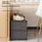 3 Tier 56.5cm Shoe Rack Space Saving Slim Under Desk Dorm Storage Organizer Multi-Function Dustproof - Black - 4