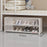 3 Tier 76.5cm Shoe Rack Space Saving Under Bed Dust-Proof Storage Organizer with Curtain - White - 1