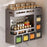 36cm 2-Tier Adhesive Wall Mount Spice Organizer with 6 Containers, Kitchen Shelf Seasoning Storage Rack for Home - 1