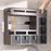 36cm 2-Tier Adhesive Wall Mount Spice Organizer with 6 Containers, Kitchen Shelf Seasoning Storage Rack for Home - 4