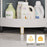 3-Tier Corner Storage Rack Bathroom Kitchen Organizer Shelf with Wheels Triangle Floor Stand Space Saving - Black - 5