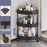 3-Tier Corner Storage Rack Bathroom Kitchen Organizer Shelf with Wheels Triangle Floor Stand Space Saving - Black - 6