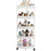 5-Tier Corner Storage Rack Bathroom Kitchen Organizer Shelf with Wheels Triangle Floor Stand Space Saving - White - 1