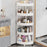 5-Tier Corner Storage Rack Bathroom Kitchen Organizer Shelf with Wheels Triangle Floor Stand Space Saving - White - 6