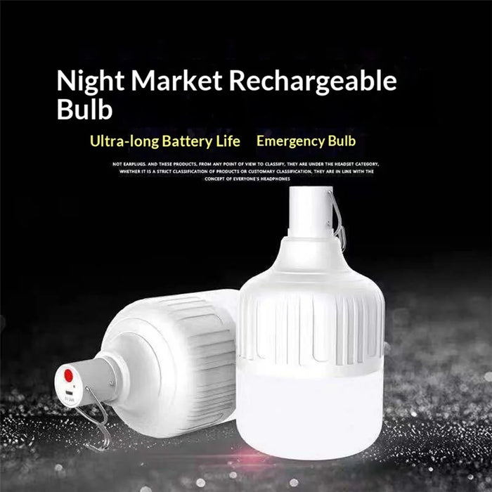 40W 70mm Outdoor Camping Lantern 5 Modes USB Rechargeable Tent Hanging LED Light Bulb - 3