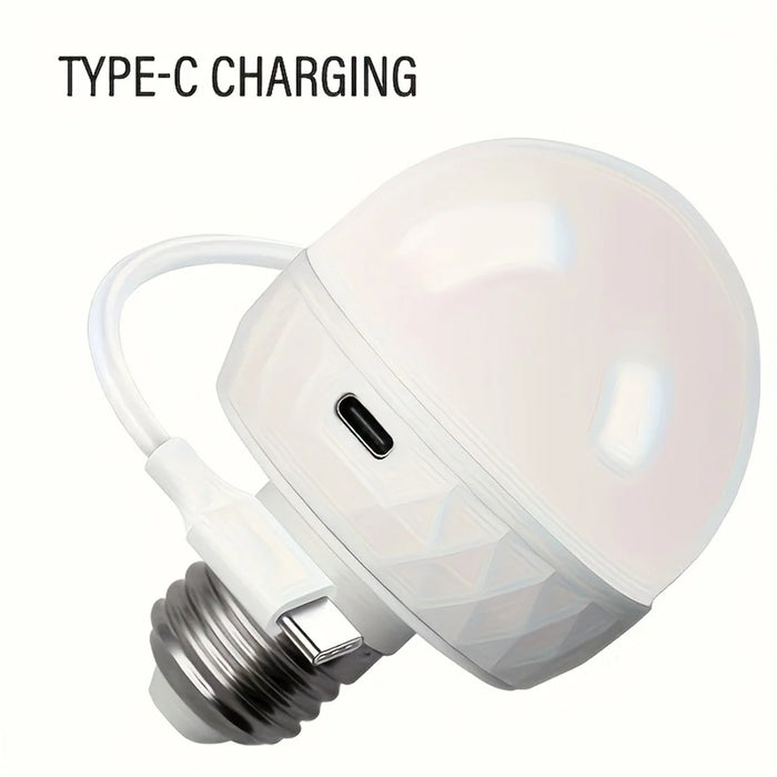 RGB Light Bulb Built-in 2500mAh Battery Remote Control Stepless Dimming LED Mood Light with Detachable E27 Base - 7
