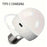 LED Mood Light Built-in 5000mAh Battery 3 Color Temperature Stepless Dimming Light Bulb with Detachable E27 Base - 7