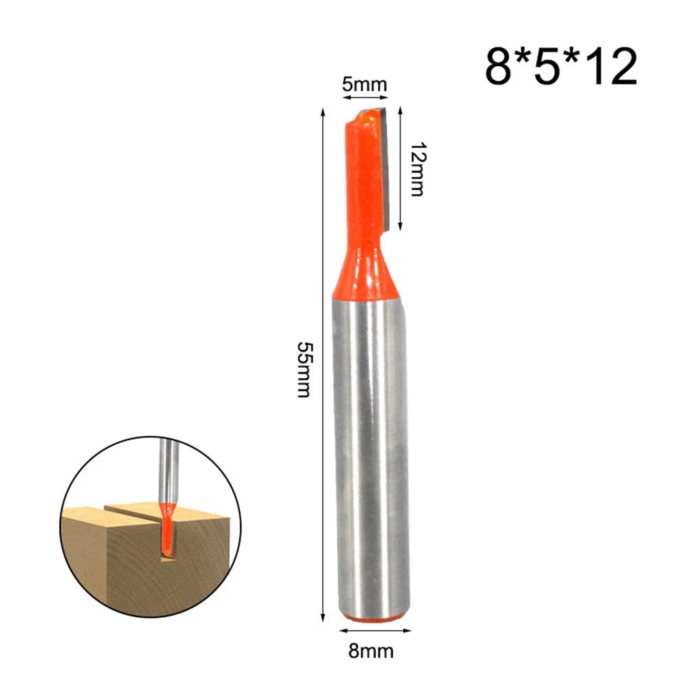 MC02083 8x5x12mm Woodworking Slotting Cutter 8mm Shank Trimmer Router Bit Carpenter Tool - 3