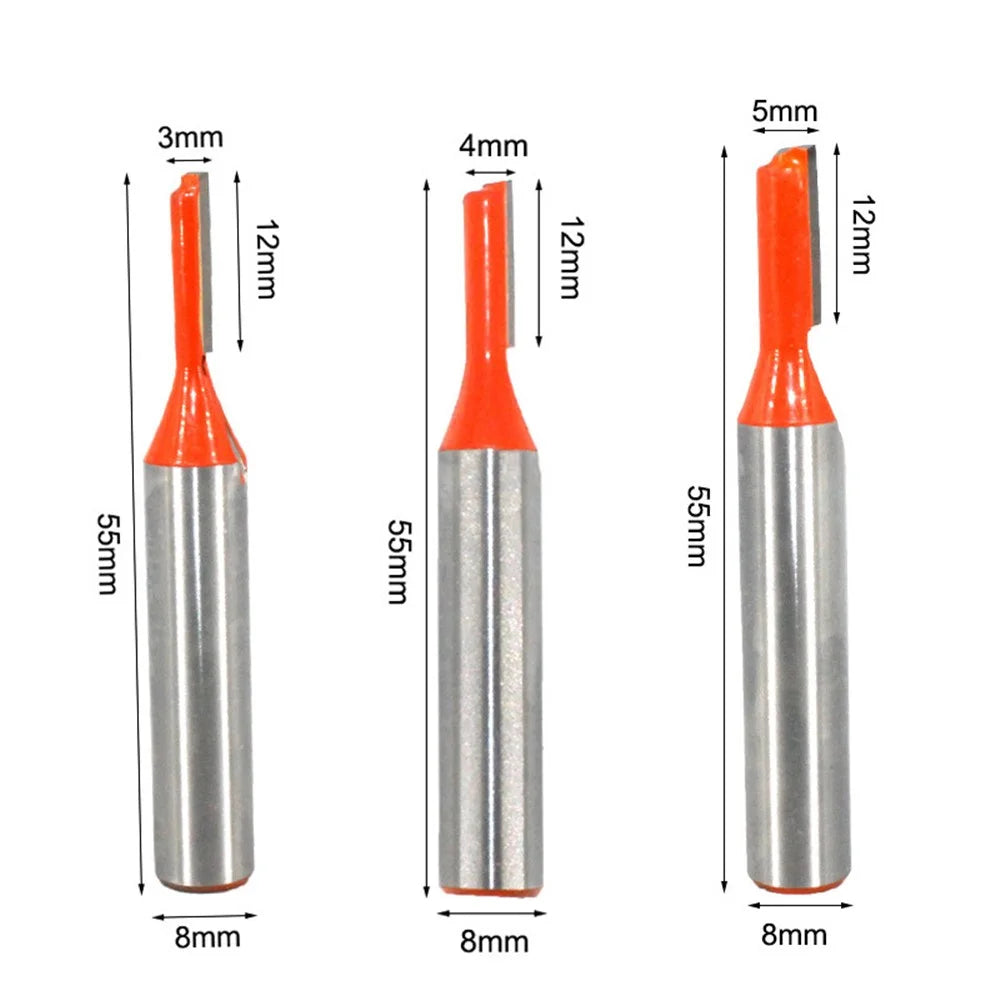MC02083 8x5x12mm Woodworking Slotting Cutter 8mm Shank Trimmer Router Bit Carpenter Tool - 6
