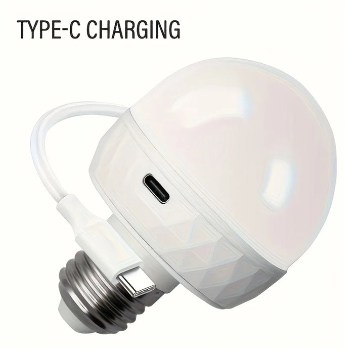 LED Mood Light Built-in 1800mAh Battery 3 Color Temperature Stepless Dimming Light Bulb with Detachable E27 Base - 7