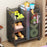 50 x 25 x 60cm Storage Rack with Wheels / Side Basket Yoga Mat Organizer Exercise Equipment Container Holder - Black - 2