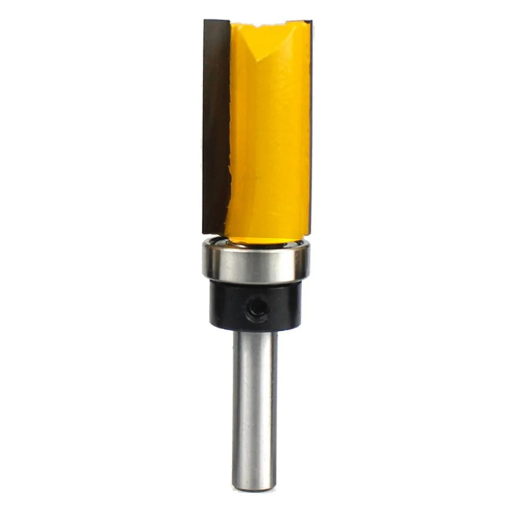 C08-013-081938 8x3 / 4x38mm Template Trim Hinge Mortising Straight End Router Bit Woodworking Flush Trimming Cutter with Bearing - 1