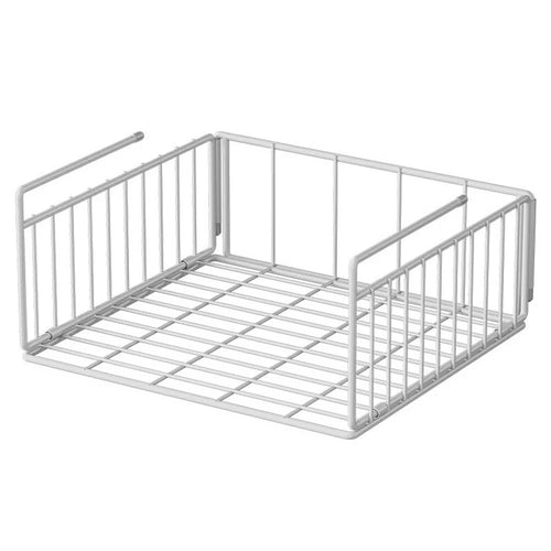 Under Cabinet Hanging Basket Carbon Steel Kitchen Storage Rack Organizer Shelf - White - 1