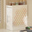 18.5cm Depth 2 Tier Kitchen Countertop Pull-out Spice Rack with Magnetic Hook and Chopping Board Holder , Carbon Steel Organizer - White - 3