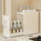22.5cm Depth 2 Tier Kitchen Countertop Pull-out Spice Rack Carbon Steel Storage Organizer - White - 1