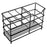 15.03 x 6.2 x 10.2cm 6 Grid Stainless Steel Toothbrush Holder Toothpaste Bathroom Organizer Shelf - Black - 1
