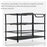 15.03 x 6.2 x 10.2cm 6 Grid Stainless Steel Toothbrush Holder Toothpaste Bathroom Organizer Shelf - Black - 3