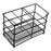 15 x 7.3 x 10.2cm 4 Grid Stainless Steel Toothbrush Holder Toothpaste Bathroom Organizer Shelf - Black - 1