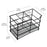 15 x 7.3 x 10.2cm 4 Grid Stainless Steel Toothbrush Holder Toothpaste Bathroom Organizer Shelf - Black - 2