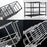 15 x 7.3 x 10.2cm 4 Grid Stainless Steel Toothbrush Holder Toothpaste Bathroom Organizer Shelf - Black - 7
