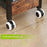 4 Tier Rolling Storage Cart Kitchen Bathroom Carbon Steel Organizer Rack with Wheels, Wood Side + Fenced Side - Black - 5