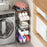 34.5 x 27.7 x 80cm Size L Kitchen Gap Storage Rack Multi Layer Rolling Cart with Wheels / Four Drawers - Black + Coffee - 3