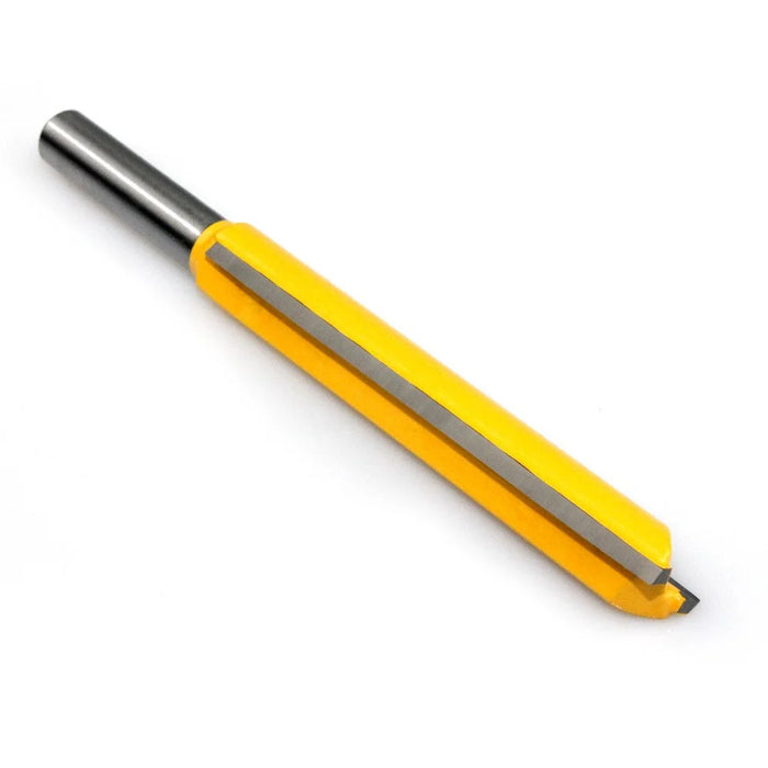 8mmx1 / 2 Inchx76mm Shank for Wood Trimmers, Shark Alloy Cutter Woodworking Straight Plunge Knife - 2