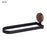 32cm Bathroom Towel Rack Wall Mount Adhesive Foldable Towel Holder Stainless Steel Frame Shelf - Black - 1
