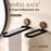 32cm Bathroom Towel Rack Wall Mount Adhesive Foldable Towel Holder Stainless Steel Frame Shelf - Black - 2