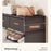 64cm 4 Tier Shoe Rack Multi Layer Shoes Storage Shelf Home Organizer with Door Curtain - Black - 2