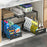 Under Sink Storage Rack Double Layer Adjustable Width Kitchen Cabinet Organizer with Pull-Out Drawers - Single Basket / Black - 4