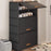 7 Tier 64cm Shoe Rack Stackable Storage Organizer with Flip Lid Magnetic Closure Dustproof Shoe Cabinet - Black - 3