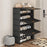 7 Tier 64cm Shoe Rack Stackable Storage Organizer with Flip Lid Magnetic Closure Dustproof Shoe Cabinet - Black - 6