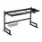 85cm Kitchen Sink Dish Drying Rack Stainless Steel Over Sink Storage Organizer Shelf - Black - 1
