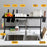 85cm Kitchen Sink Dish Drying Rack Stainless Steel Over Sink Storage Organizer Shelf - Black - 4
