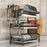 53cm 3 Tier Kitchen Dish Drying Rack Stainless Steel Drainer Shelf with Cutlery Holder Chopping Board Rack - Black - 2