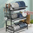 53cm 3 Tier Kitchen Dish Drying Rack Stainless Steel Drainer Shelf with Cutlery Holder Chopping Board Rack - Black - 4