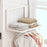 Carbon Steel Magnetic Folding Storage Rack Space Saving No Punching Side Shelf for Washing Machine - White - 2