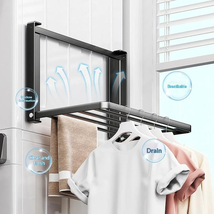 Carbon Steel Magnetic Folding Storage Rack Space Saving No Punching Side Shelf for Washing Machine - White - 6