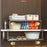 Small Size 30-50cm Extendable Bathroom Storage Rack Carbon Steel Under Cabinet Organizer Telescopic Shelf - Black - 4